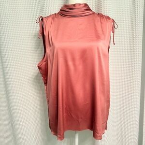 Sleeveless Cowl Neck Top - Dusty Rose